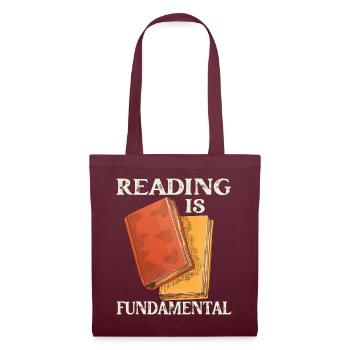 Reading Is Fundamental - Tote Bag - burgundy - Front