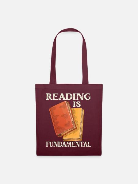 Reading Is Fundamental - Stoffbeutel - Burgunderrot