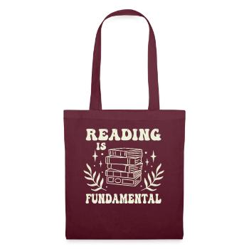 Reading Is Fundamental - Tote Bag - burgundy - Front