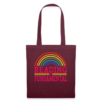 Reading Is Fundamental - Tote Bag - burgundy - Front