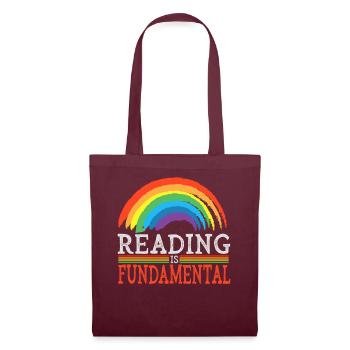 Reading Is Fundamental - Tote Bag - burgundy - Front