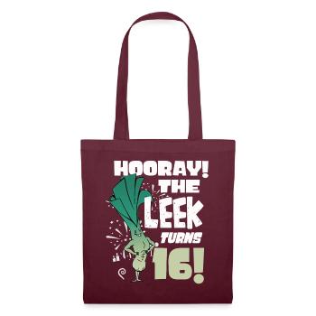 16ème jour BHooray Le poireau a 16 ans - Sac en tissu - bordeaux - Devant