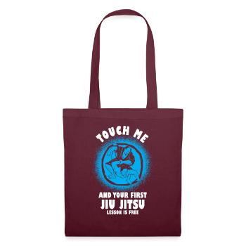 Touch Me And Your First Jiu Jitsu Lesson Is Free - Tote Bag - burgundy - Front