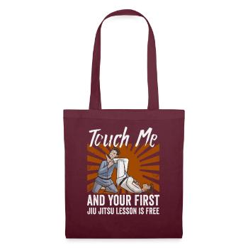Touch Me And Your First Jiu Jitsu Lesson Is Free - Tote Bag - burgundy - Front