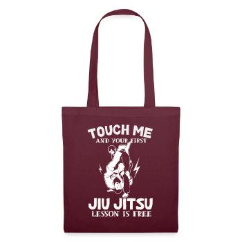 Touch Me And Your First Jiu Jitsu Lesson Is Free - Tote Bag - burgundy - Front
