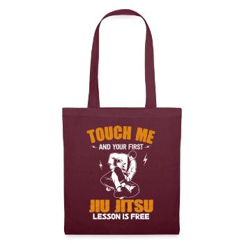 Touch Me And Your First Jiu Jitsu Lesson Is Free - Tote Bag - burgundy - Front