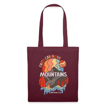 Christian Faith Can Move Mountains Jesus Christ - Tote Bag - burgundy - Front