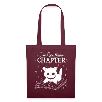 Just One More Chapter I Promise Reading - Tote Bag - burgundy - Front