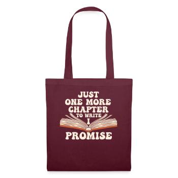 Just One More Chapter I Promise Reading - Stoffbeutel - Burgunderrot - Vorne
