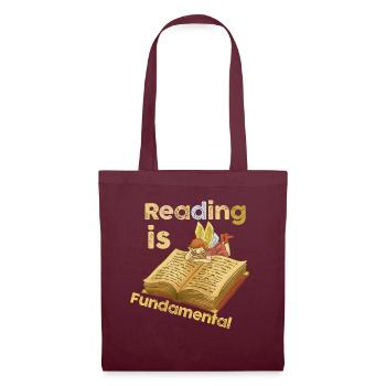 Reading Is Fundamental - Tote Bag - burgundy - Front