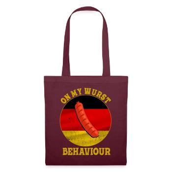 Je suis sur mon comportement de saucisse - Sac en tissu - bordeaux - Devant
