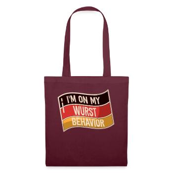Je suis sur mon comportement de saucisse - Sac en tissu - bordeaux - Devant