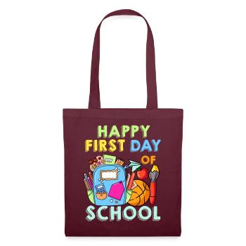Happy First Day Of School - Tote Bag - burgundy - Front