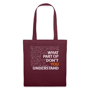 Quelle partie de Ne comprenez-vous pas - Sac en tissu - bordeaux - Devant