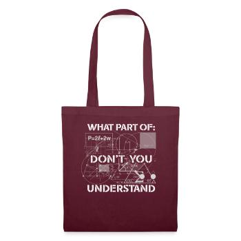 Quelle partie de Ne comprenez-vous pas - Sac en tissu - bordeaux - Devant