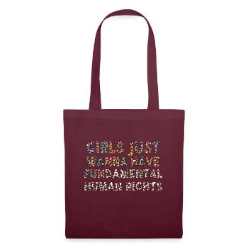 Girls Just Wanna Have Fundamental Human Rights - Tote Bag - burgundy - Front
