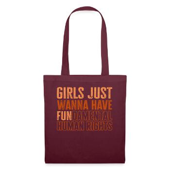 Les filles veulent juste avoir des droits humains fondamentaux - Sac en tissu - bordeaux - Devant