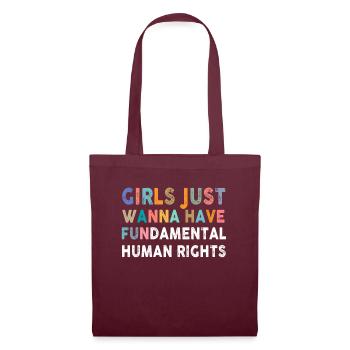 Les filles veulent juste avoir des droits humains fondamentaux - Sac en tissu - bordeaux - Devant