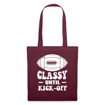 Classy Until Kickoff Game Day American Football - Tote Bag - burgundy - Front
