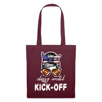 Classy Until Kickoff Game Day American Football - Tote Bag - burgundy - Front