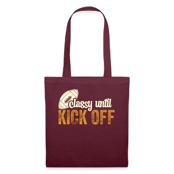 Classy Until Kickoff Game Day American Football - Tote Bag - burgundy - Front
