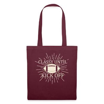 Classy Until Kickoff Game Day American Football - Tote Bag - burgundy - Front