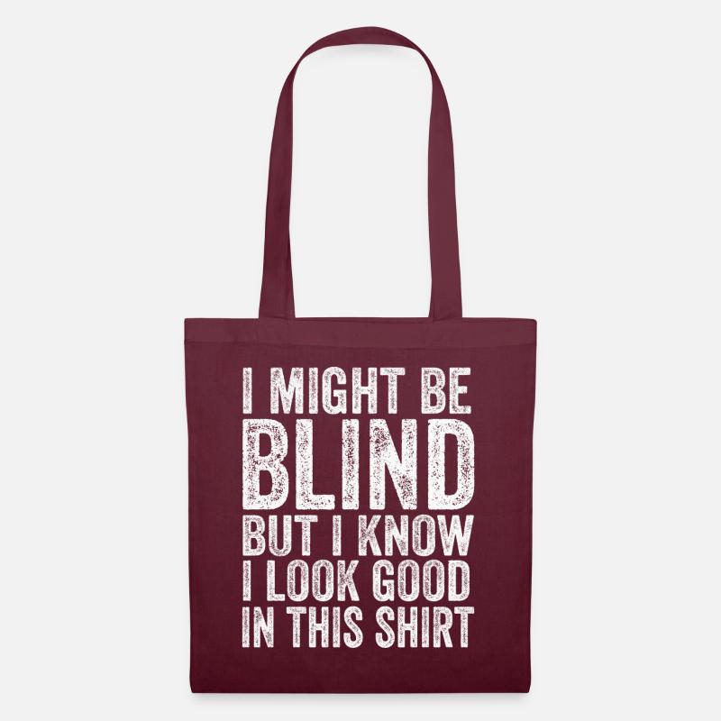 Blind Blindness Awareness Blind People Visually - Tote Bag - burgundy