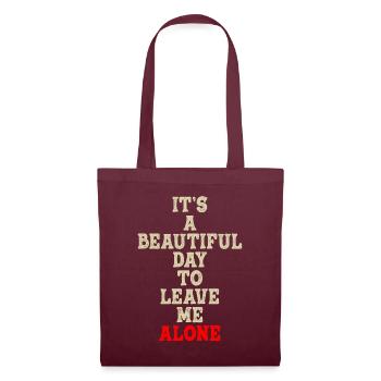 Beautiful Day To Leave Me Alone Behavioral Shape - Tote Bag - burgundy - Front