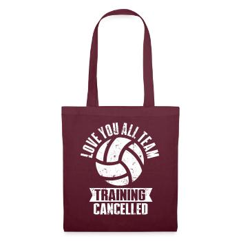 Love You Teamtraining abgebrochen Volleyball - Stoffbeutel - Burgunderrot - Vorne