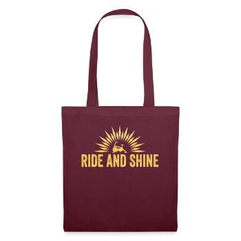 Ride And Shine - Stoffbeutel - Burgunderrot - Vorne