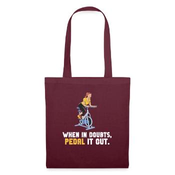 When It Doubt Pedal It Out - Tote Bag - burgundy - Front