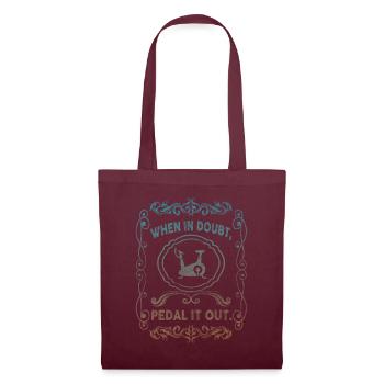 When It Doubt Pedal It Out - Tote Bag - burgundy - Front