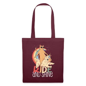 Ride And Shine Carlin Amants Dog Lovers Hommes Femmes - Sac en tissu - bordeaux - Devant