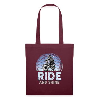 Ride And Shine - Bicycles Mountain Bike Men Women - Tote Bag - burgundy - Front
