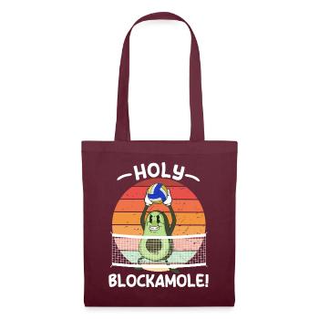 Holy Blockamole Volleyball Avocado - Stoffbeutel - Burgunderrot - Vorne