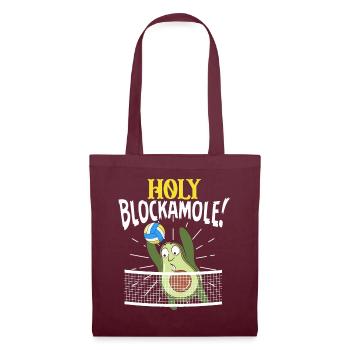 Holy Blockamole Volleyball Avocado - Stoffbeutel - Burgunderrot - Vorne