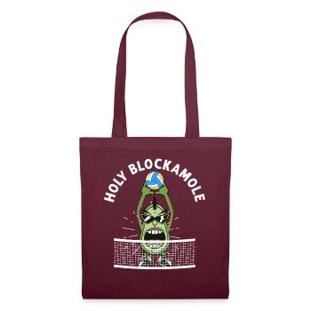 Holy Blockamole Volleyball Avocado - Stoffbeutel - Burgunderrot - Vorne