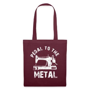 Pedal Zur Metallnähmaschine Quilten Frauen - Stoffbeutel - Burgunderrot - Vorne