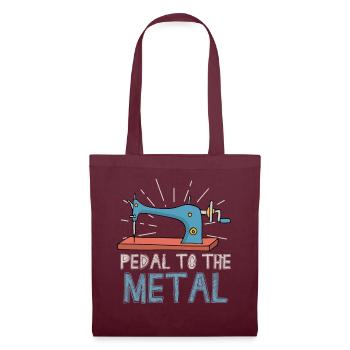 Pedal Zur Metallnähmaschine Quilten Frauen - Stoffbeutel - Burgunderrot - Vorne