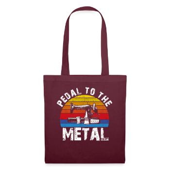 Pedal Zur Metallnähmaschine Quilten Frauen - Stoffbeutel - Burgunderrot - Vorne