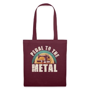 Pedal Zur Metallnähmaschine Quilten Frauen - Stoffbeutel - Burgunderrot - Vorne