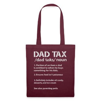 Vintage Dad Tax Definition Men Funny Father’s Day - Sac en tissu - bordeaux - Devant
