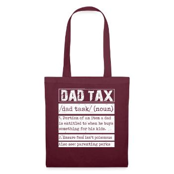 Vintage Dad Tax Definition Men Funny Father’s Day - Sac en tissu - bordeaux - Devant