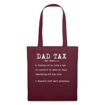 Vintage Dad Tax Definition Men Funny Father’s Day - Sac en tissu - bordeaux - Devant