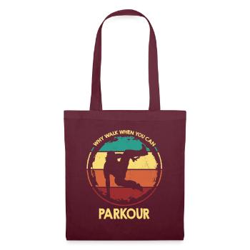 Street Acrobat Why Walk When You Can Parkour - Tote Bag - burgundy - Front