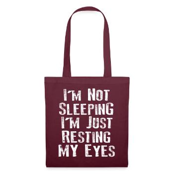 I'm Not Sleeping I'm Just Resting My Eyes - Tote Bag - burgundy - Front