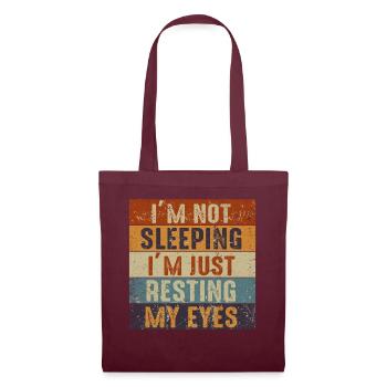 Je ne dors pas, je repose juste mes yeux - Sac en tissu - bordeaux - Devant