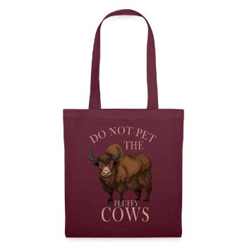 Ne caressez pas les vaches moelleuses - Sac en tissu - bordeaux - Devant
