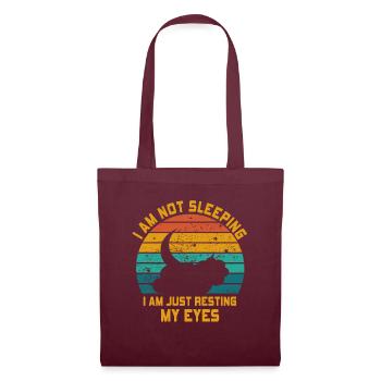 I'm Not Sleeping I'm Just Resting My Eyes - Tote Bag - burgundy - Front