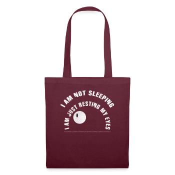 Je ne dors pas, je repose juste mes yeux - Sac en tissu - bordeaux - Devant